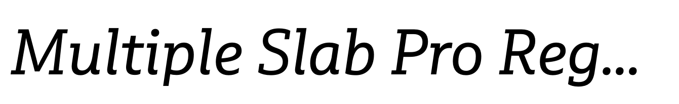 Multiple Slab Pro Regular Italic